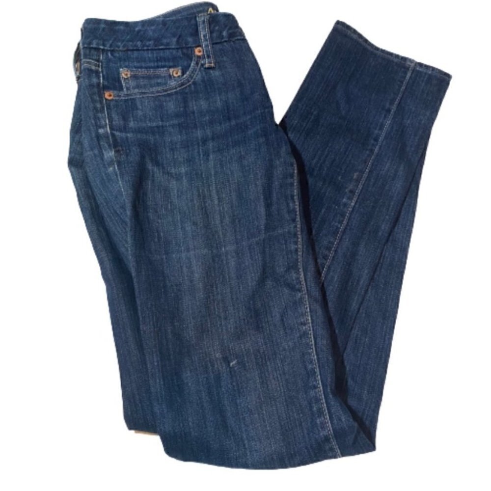 American Eagle Blue Straight Leg Jeans low rise